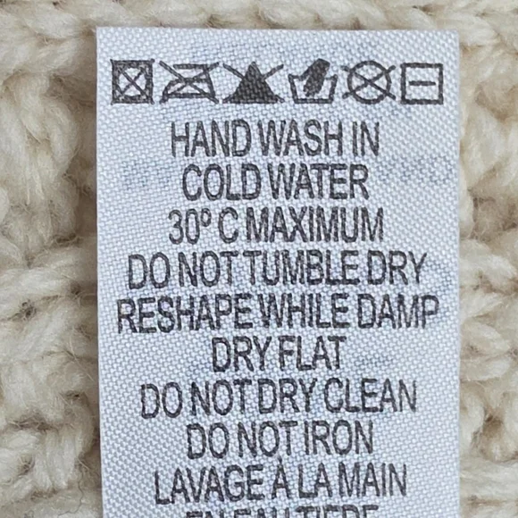 Inis Crafts Chunky Cream Wool Longline Cardigan size - Picture 12 of 15